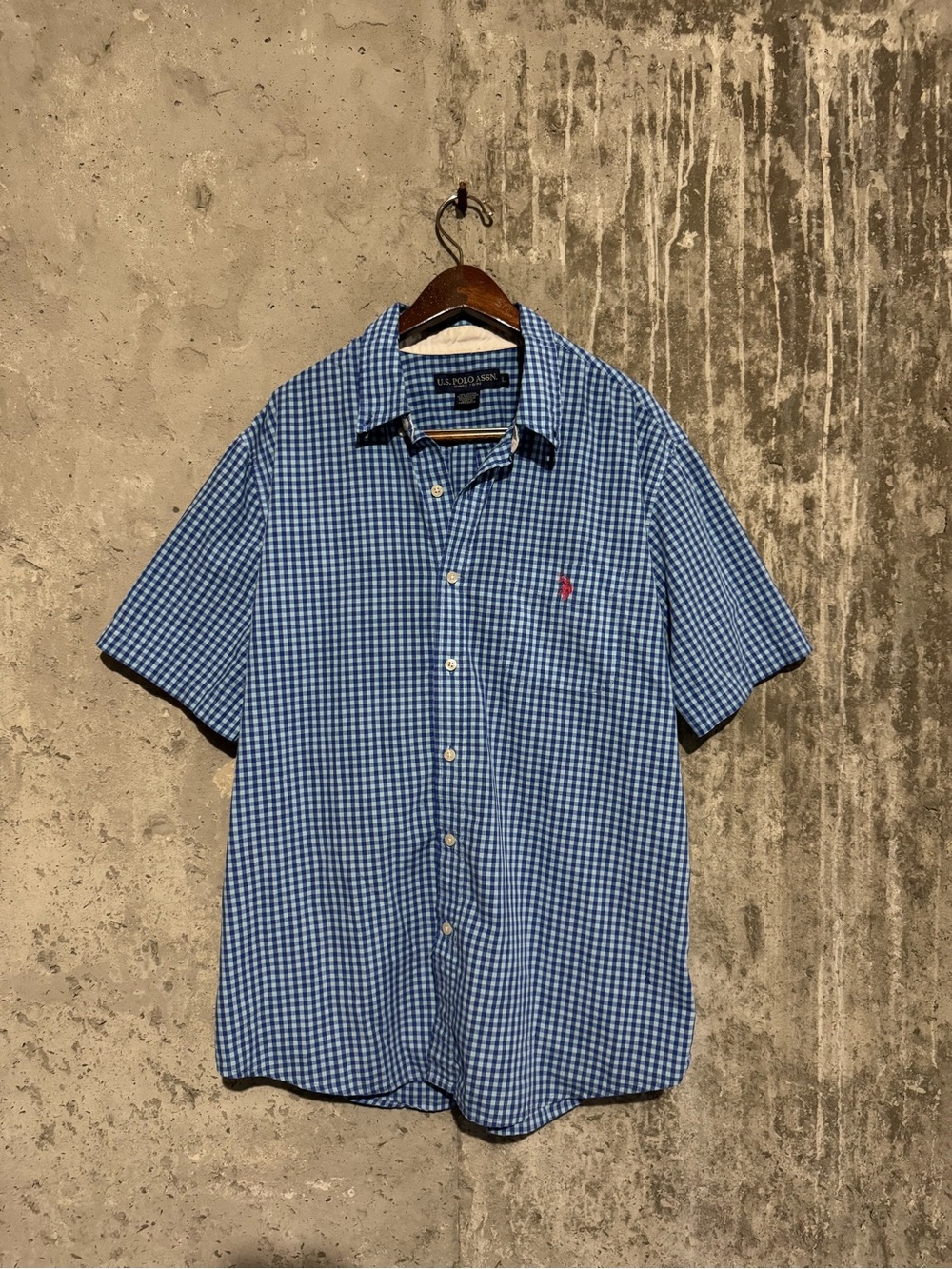 Ralph Lauren Polo Blue Gingham Short-Sleeve Button-Down Shirt